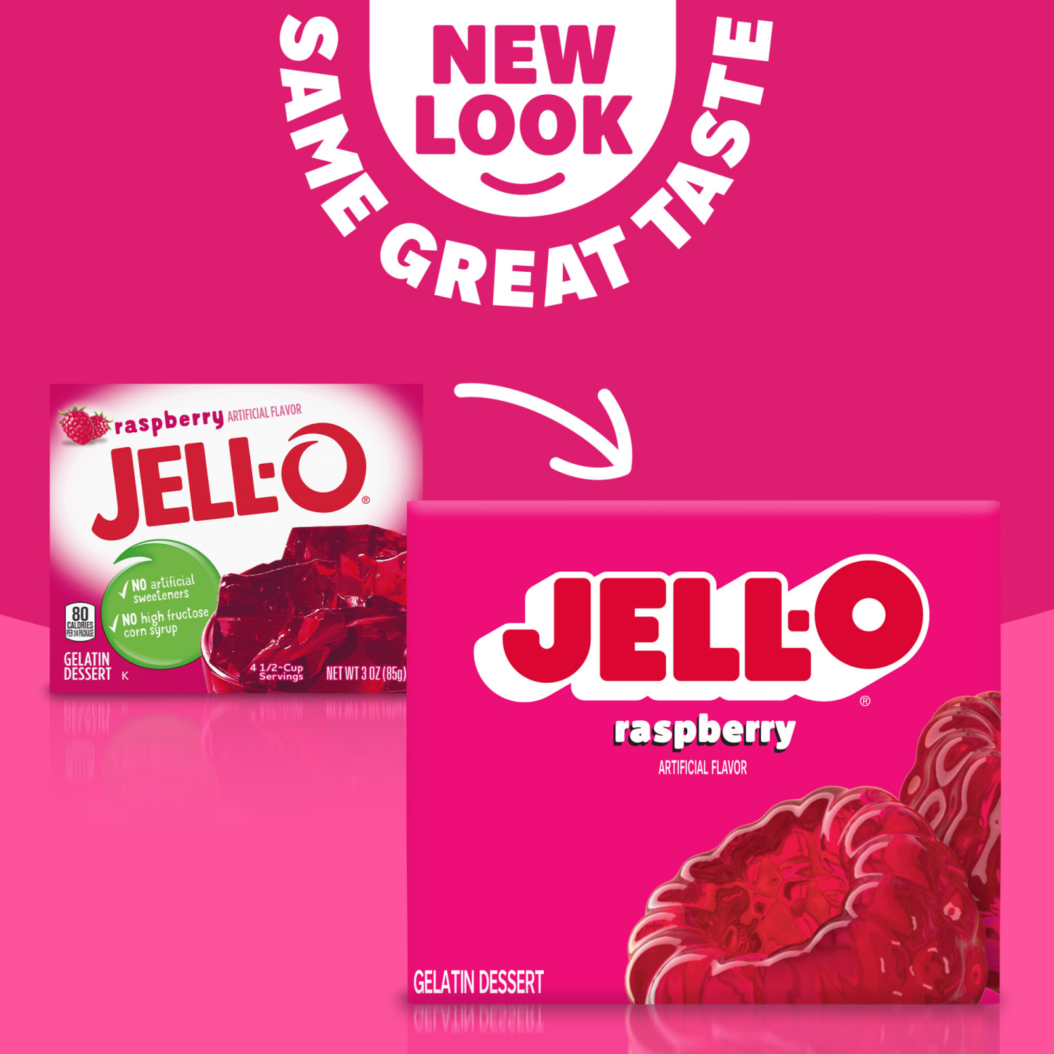slide 4 of 5, Jell-O Raspberry Gelatin Dessert Mix, 3 oz Box, 3 oz