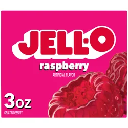 Jell-O Raspberry Gelatin Dessert Mix, 3 oz Box
