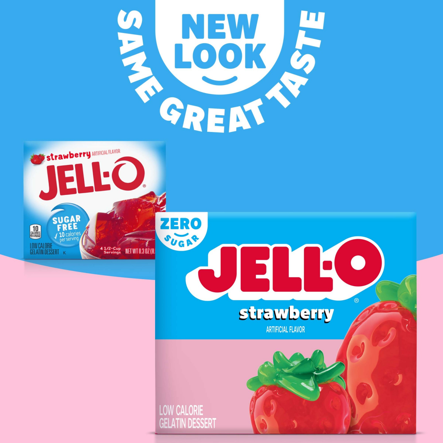 slide 4 of 5, Jell-O Strawberry Artificially Flavored Zero Sugar Low Calorie Gelatin Dessert Mix, 0.3 oz Box, 0.3 oz