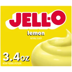 Jell-O Lemon Naturally Flavored Instant Pudding & Pie Filling Mix, 3.4 oz Box