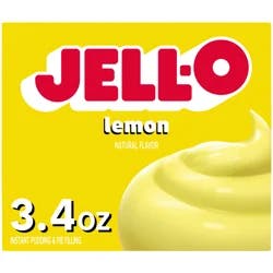 Jell-O Lemon Naturally Flavored Instant Pudding & Pie Filling Mix, 3.4 oz Box