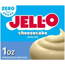 Jell-O Cheesecake Artificially Flavored Zero Sugar Instant Reduced Calorie Pudding & Pie Filling Mix, 1 oz. Box