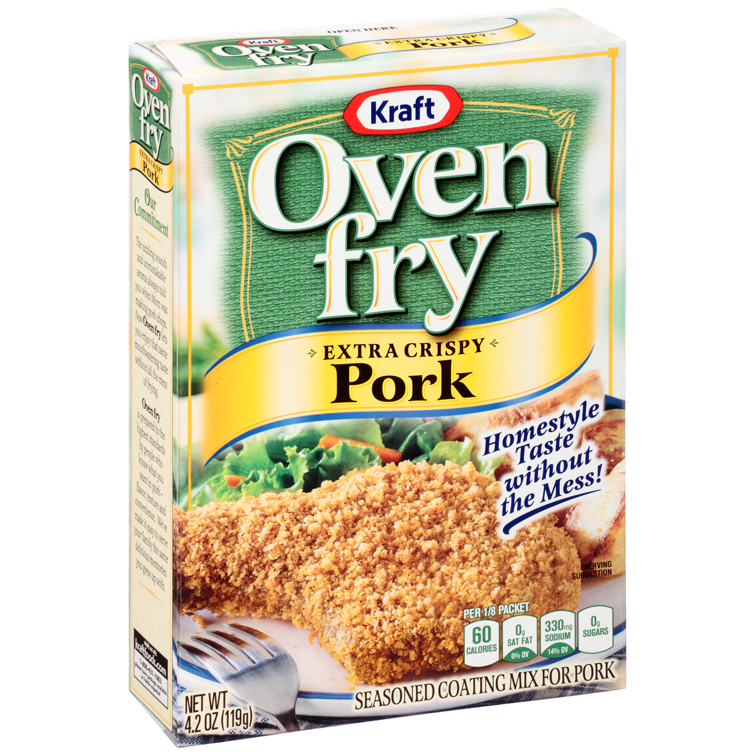 slide 2 of 4, Oven Fry Extra Crispy Seasoned Coating Mix for Pork, 4.2 oz Box, 4.2 oz