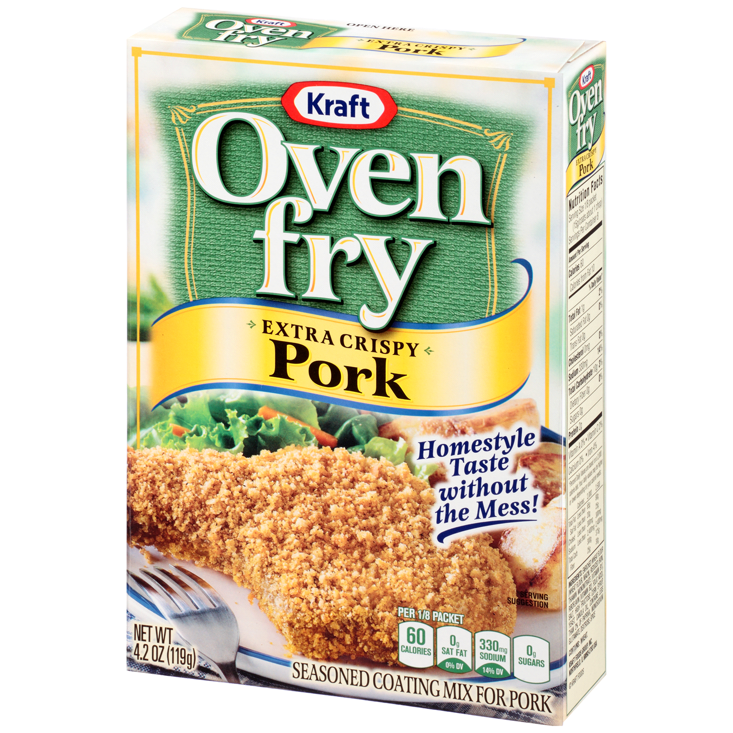 slide 3 of 4, Oven Fry Extra Crispy Seasoned Coating Mix for Pork, 4.2 oz Box, 4.2 oz