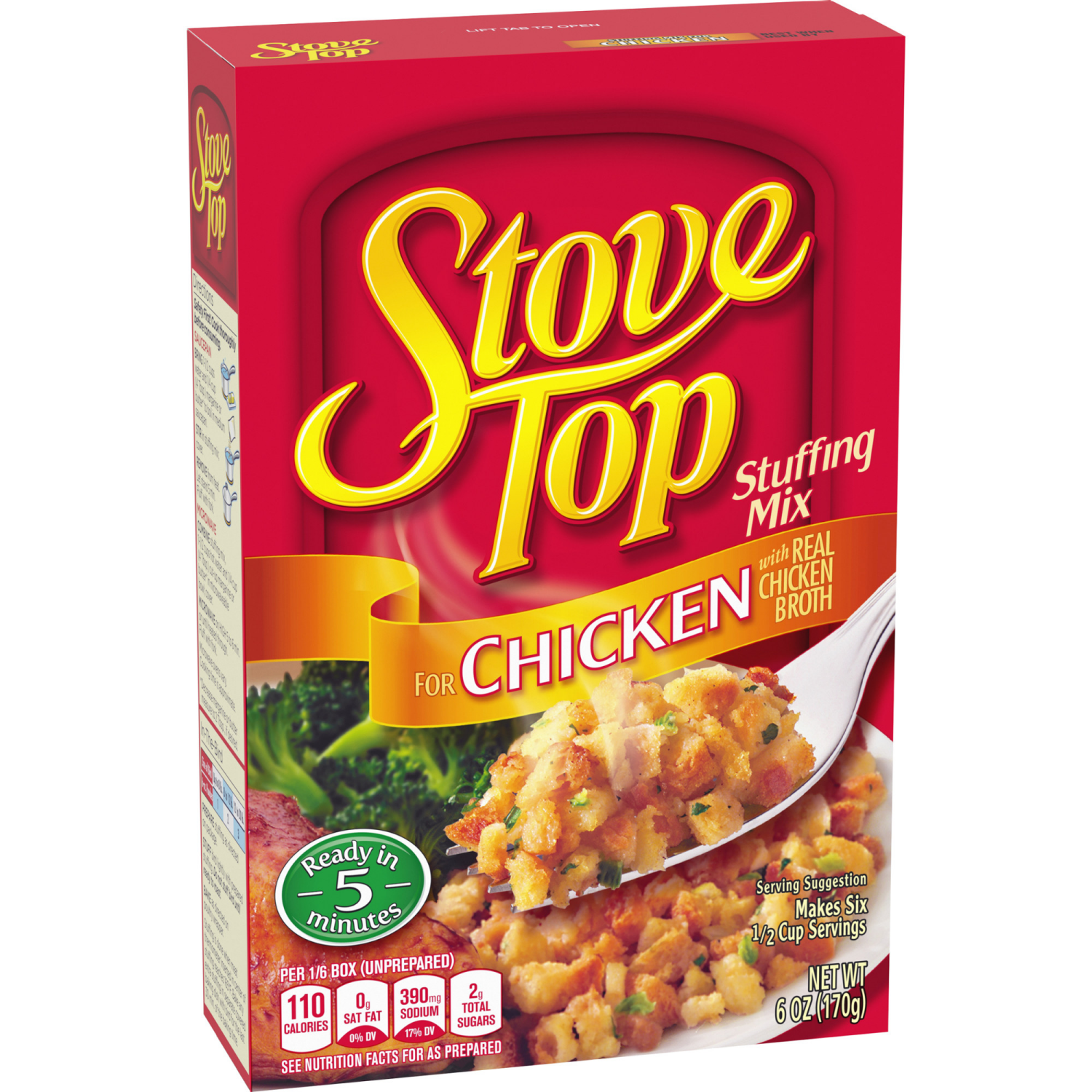 slide 4 of 8, Stove Top Stuffing Mix for Chicken, 6 oz Box, 6 oz