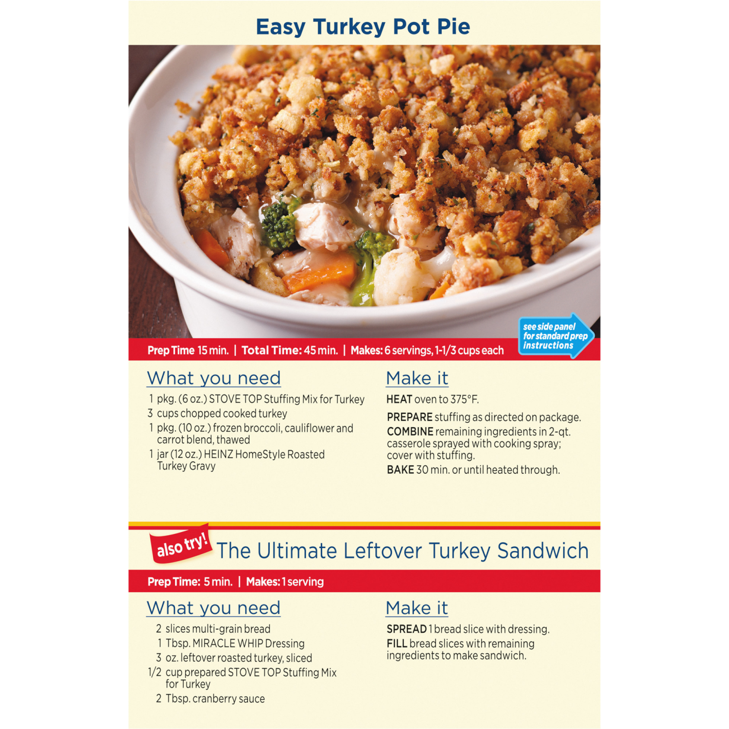 slide 7 of 8, Stove Top Stuffing Mix for Turkey, 6 oz Box, 6 oz