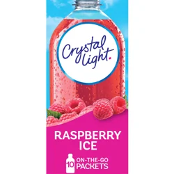 Crystal Light Sugar Free Raspberry Ice Powdered Drink Mix, 10 ct - 0.06 oz Packets