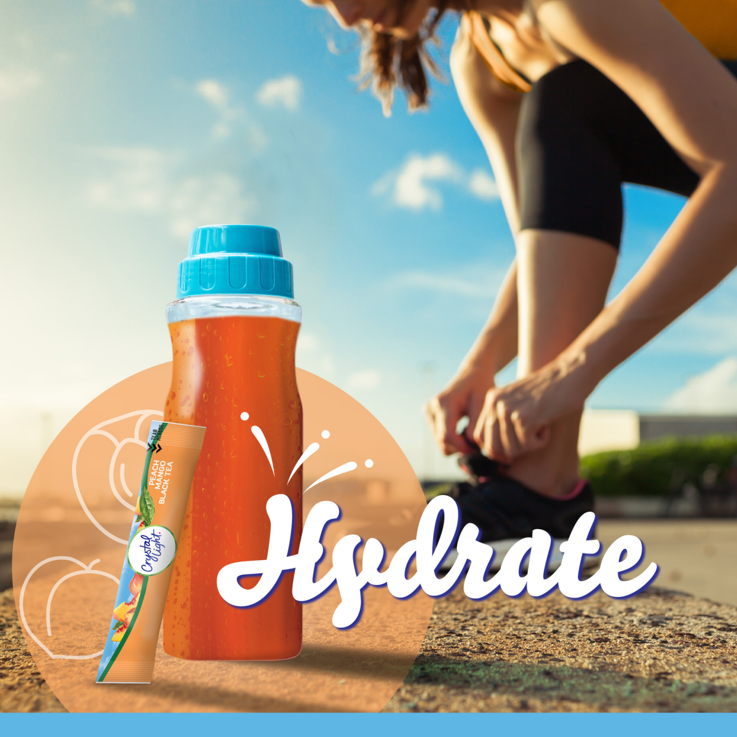 slide 2 of 5, Crystal Light Peach Iced Tea Powdered Drink Mix, 10 ct - 0.7 oz Packets, 19.8 oz