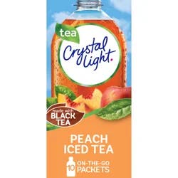 Crystal Light Peach Iced Tea Powdered Drink Mix, 10 ct - 0.7 oz Packets