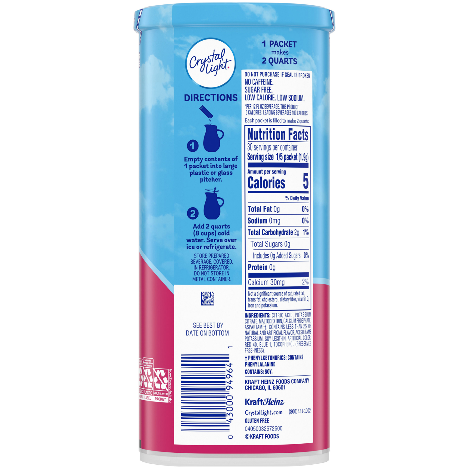 slide 8 of 8, Crystal Light Raspberry Lemonade Drink Mix 6 Packets, 6 ct