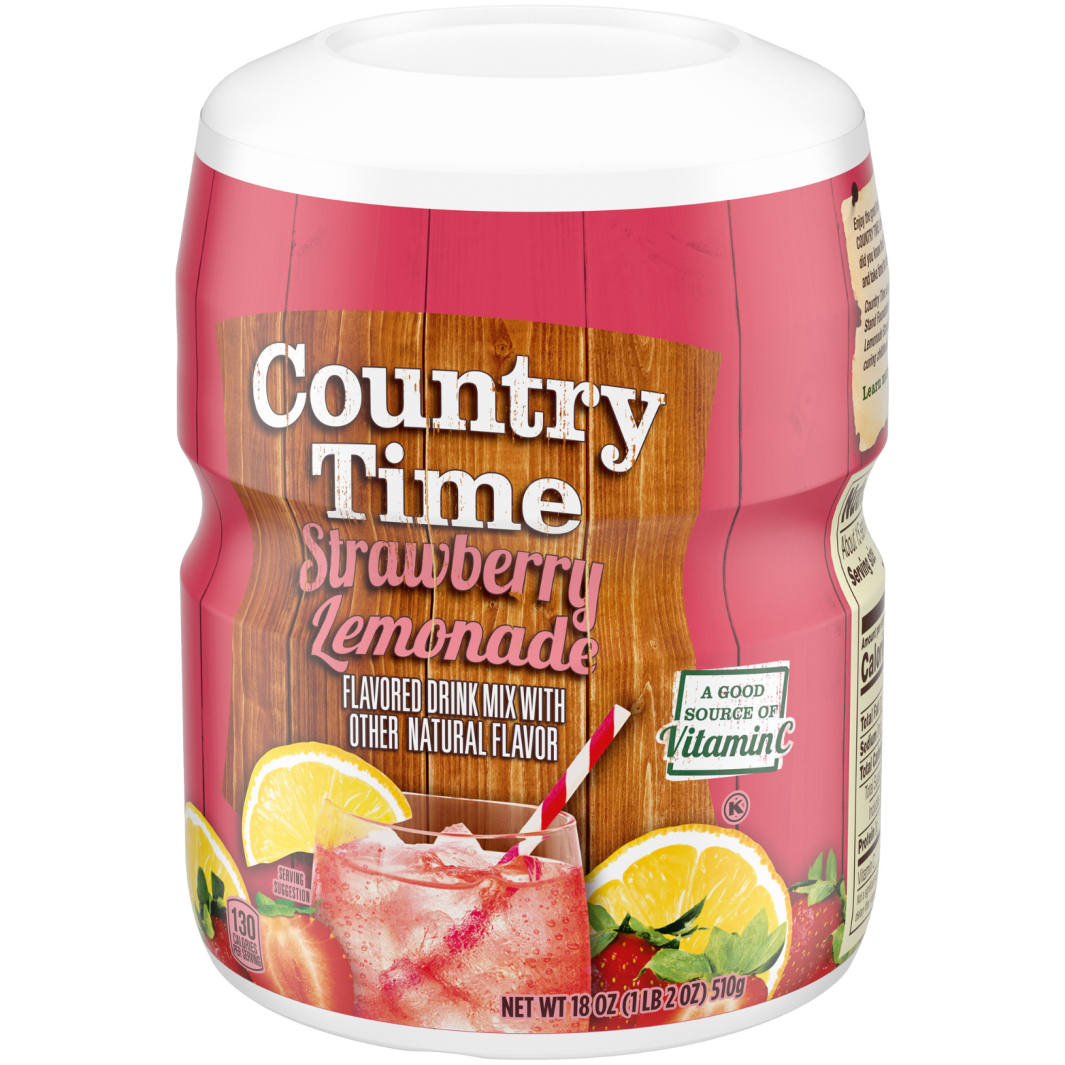 slide 4 of 8, Country Time Strawberry Lemonade Flavored Drink Mix 18 oz, 18 oz