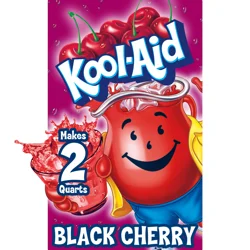 Kool-Aid Unsweetened Black Cherry Powdered Soft Drink Mix, 0.13 oz Packet