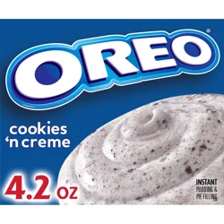 Oreo Jell-O Oreo Cookies n' Creme Instant Pudding Mix, 4.2 oz Box