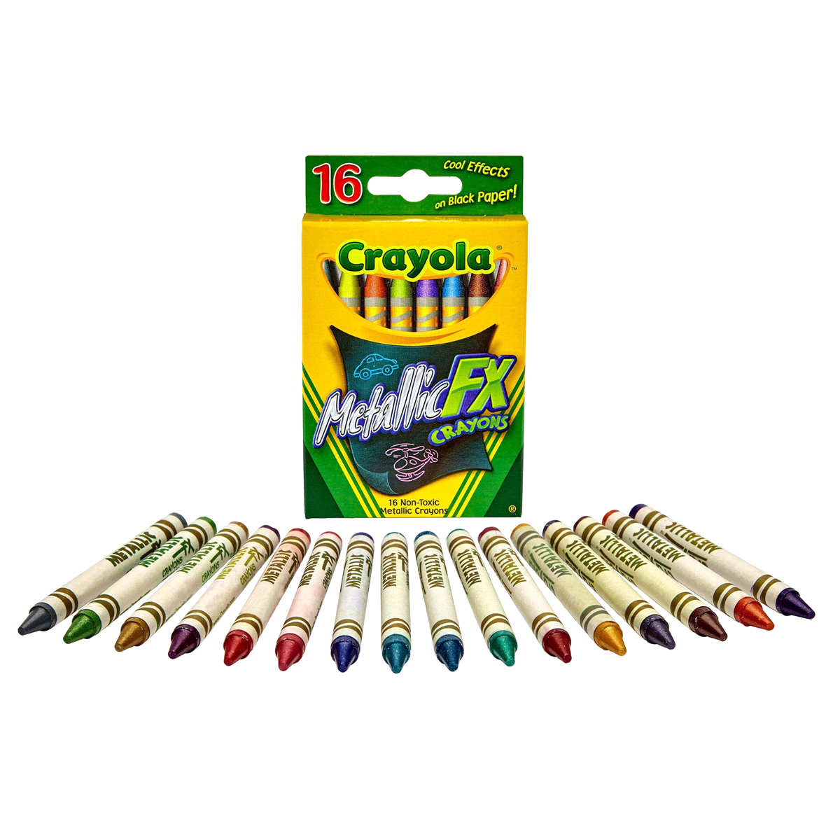 slide 3 of 5, Crayola 16Ct Met Crayons, 16 ct