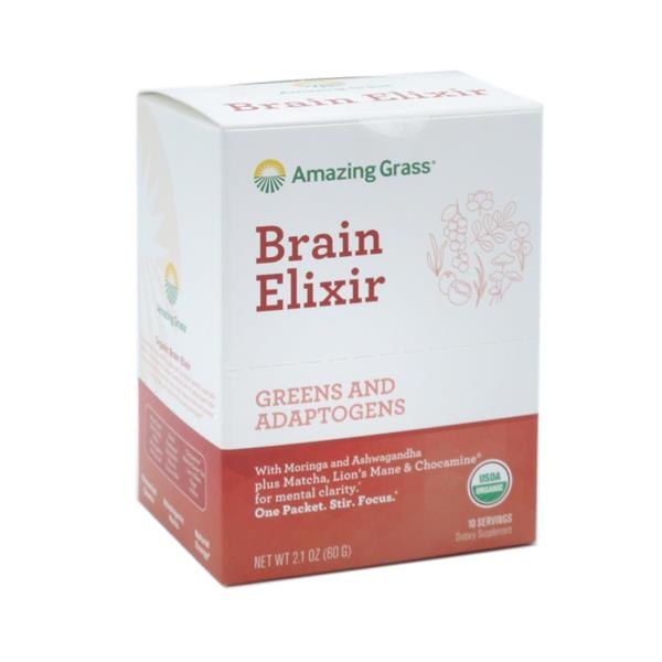 slide 1 of 1, Amazing Grass Elixir Brain Box, 10 ct