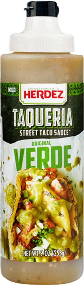 slide 5 of 10, Herdez Mild Original Verde Taqueria Street Taco Sauce™ 9 oz. Squeeze Bottle, 9 oz