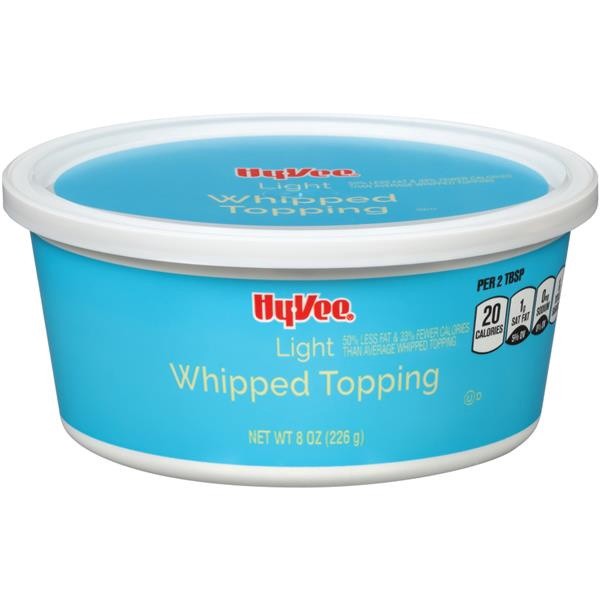 slide 1 of 1, Hy-Vee Whipped Topping Light, 8 oz