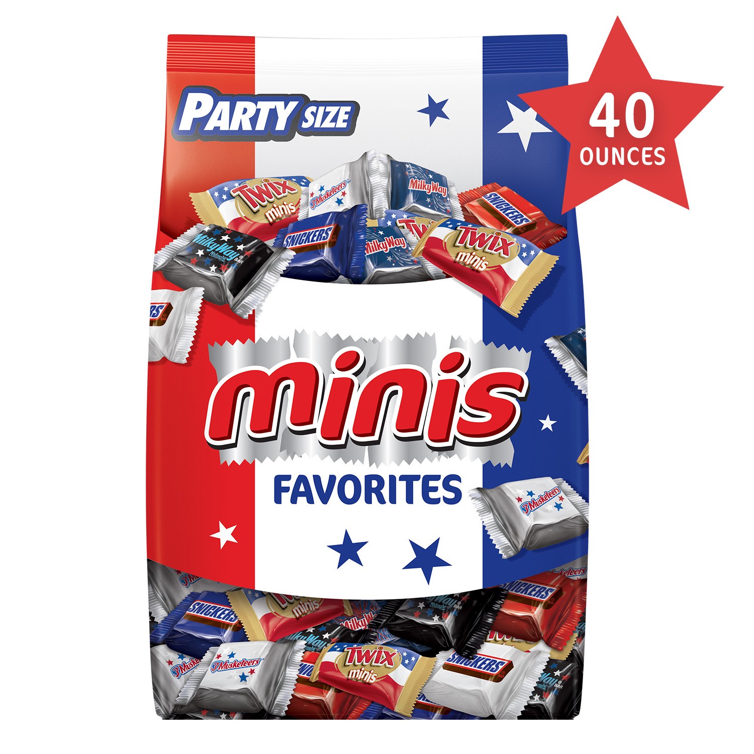 slide 4 of 5, Mars Wrigley Party Size Minis Favorites Candy 40 oz, 40 oz