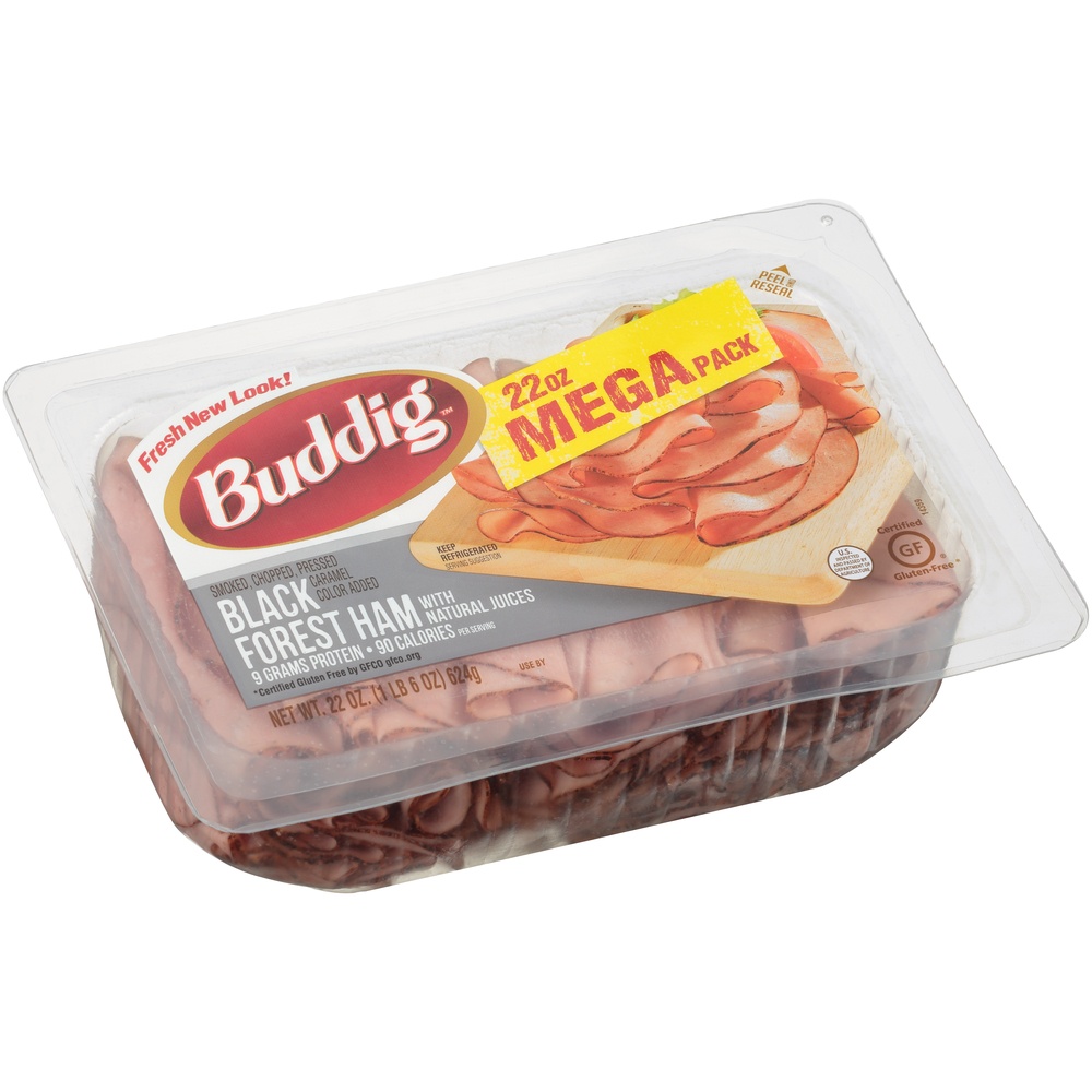 slide 5 of 8, Buddig Black Forest Ham Mega Tray - 22 Oz, 22 oz