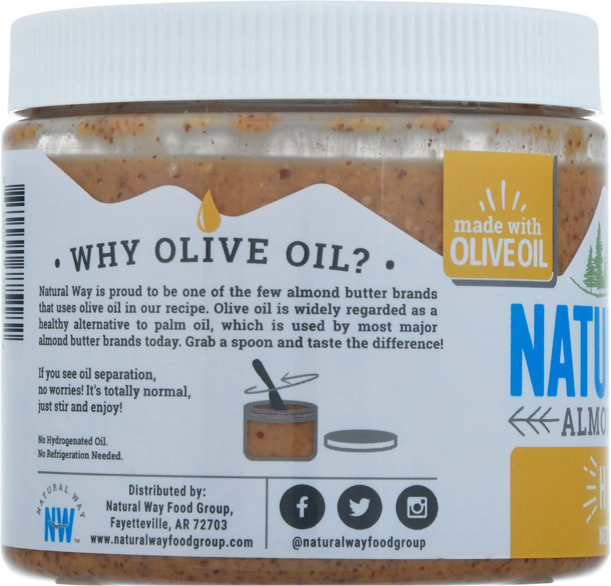 slide 8 of 13, Natural Way Honey Almond Butter 16 oz Jar, 16 oz