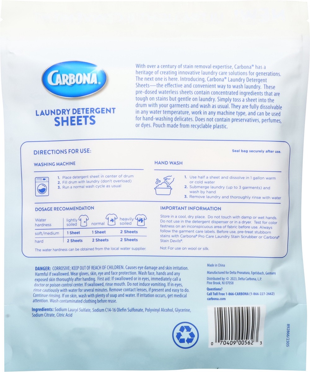 slide 5 of 12, Carbona Free & Clear Laundry Detergent Sheets 25 ea, 25 ct