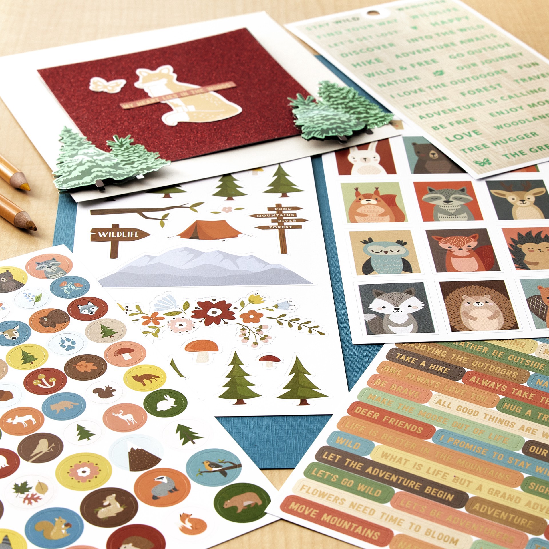 slide 2 of 3, Woodland Animals Sticker Book By Recollections, 4 in x 7 in