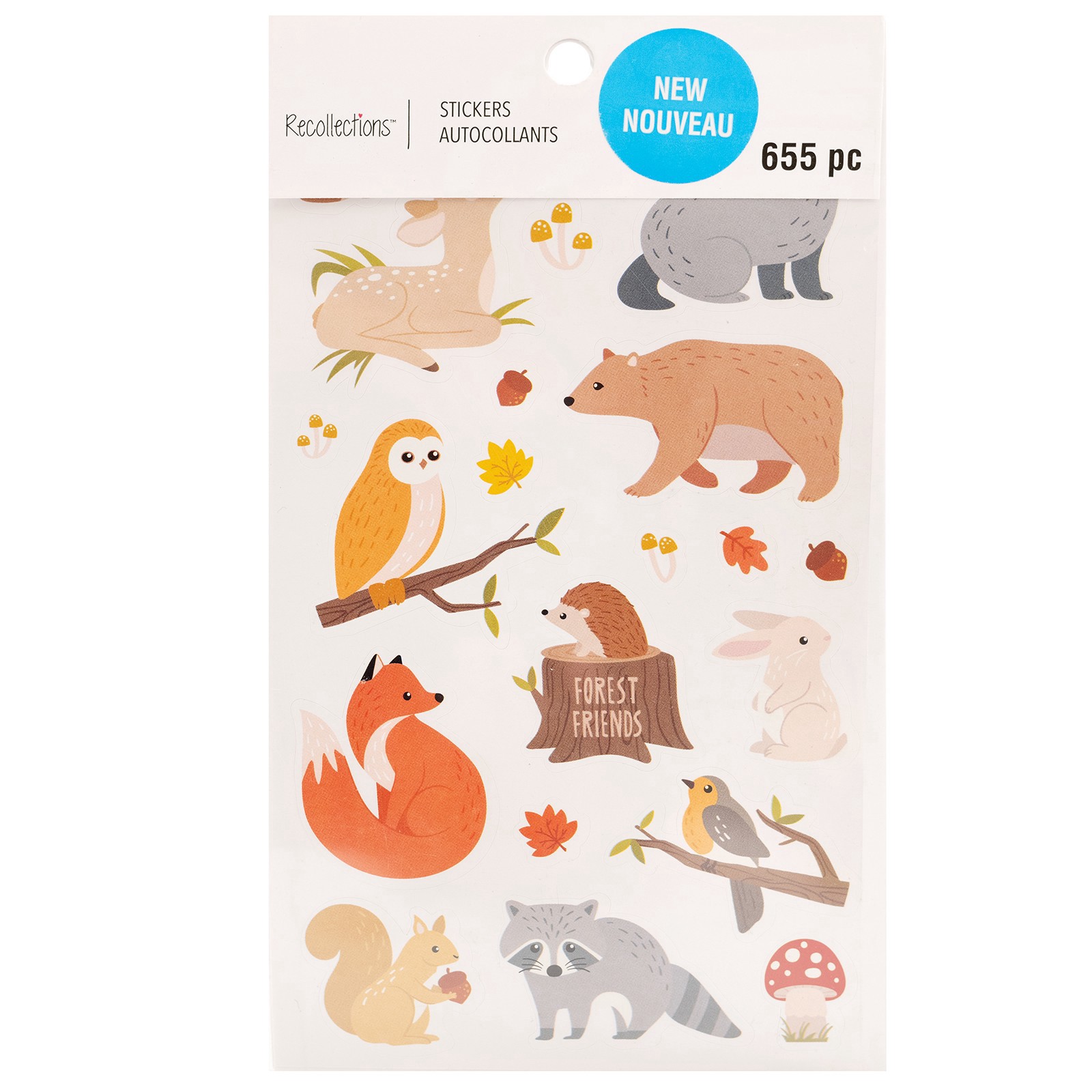 slide 3 of 3, Woodland Animals Sticker Book By Recollections, 4 in x 7 in