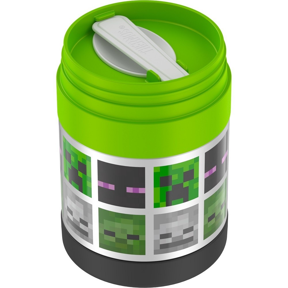 slide 2 of 5, Thermos Minecraft Funtainer Food Jar - Green, 10 oz