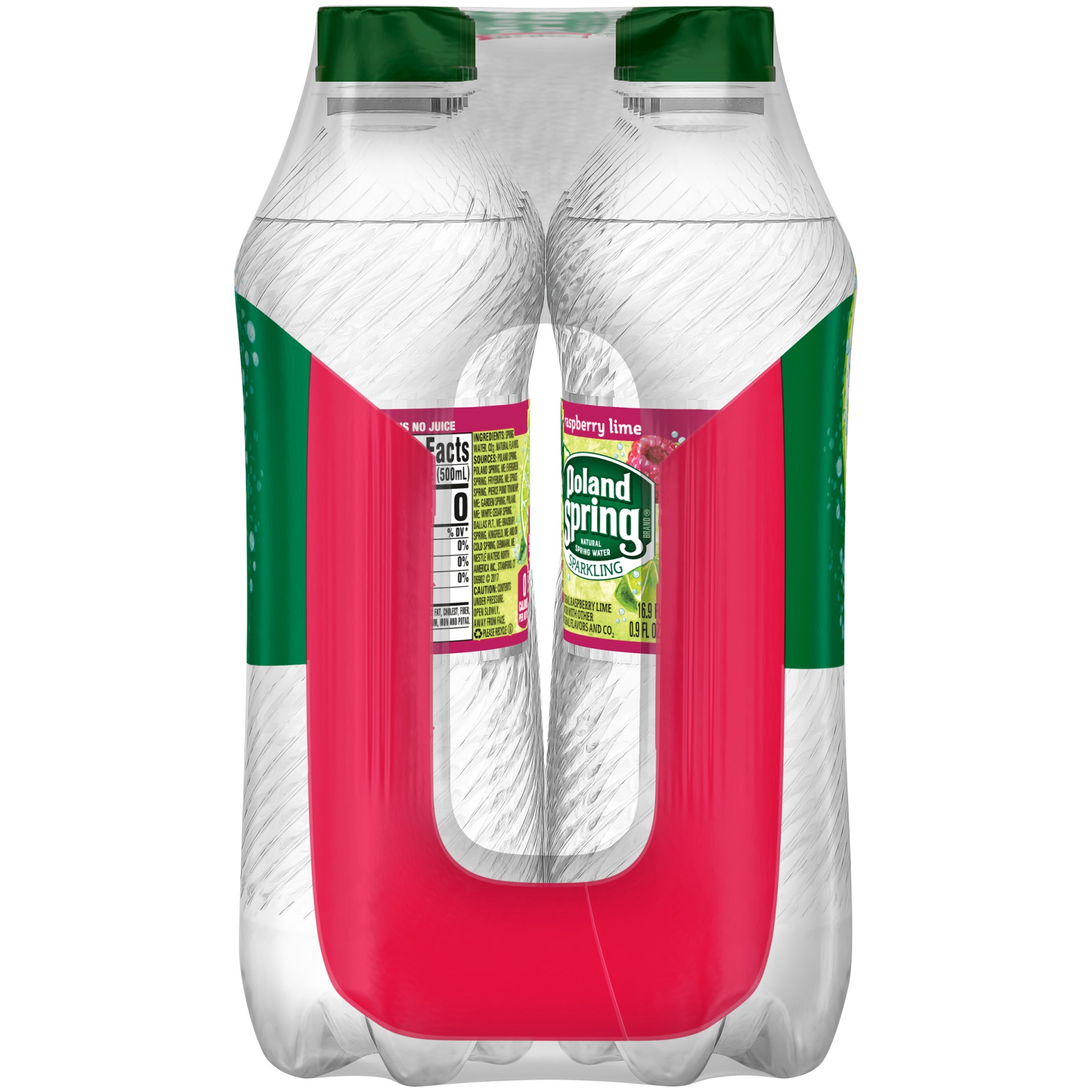 slide 2 of 6, Poland Raspberry Lime Mineral Water, 8 ct; 16.9 fl oz