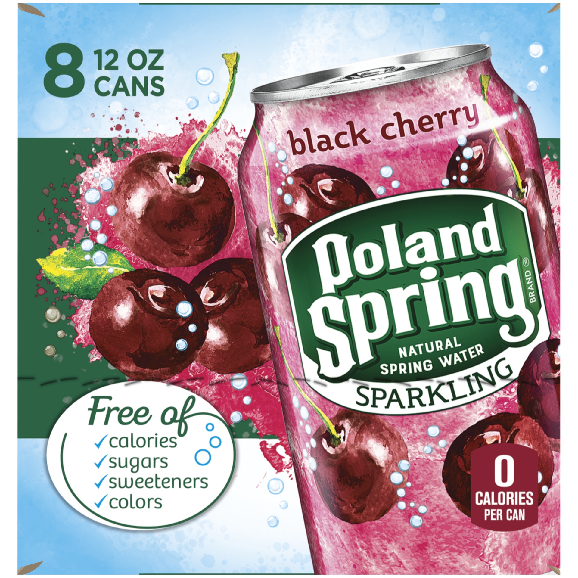 slide 2 of 6, Poland Spring Black Cherry Mineral Water, 8 ct; 12 fl oz