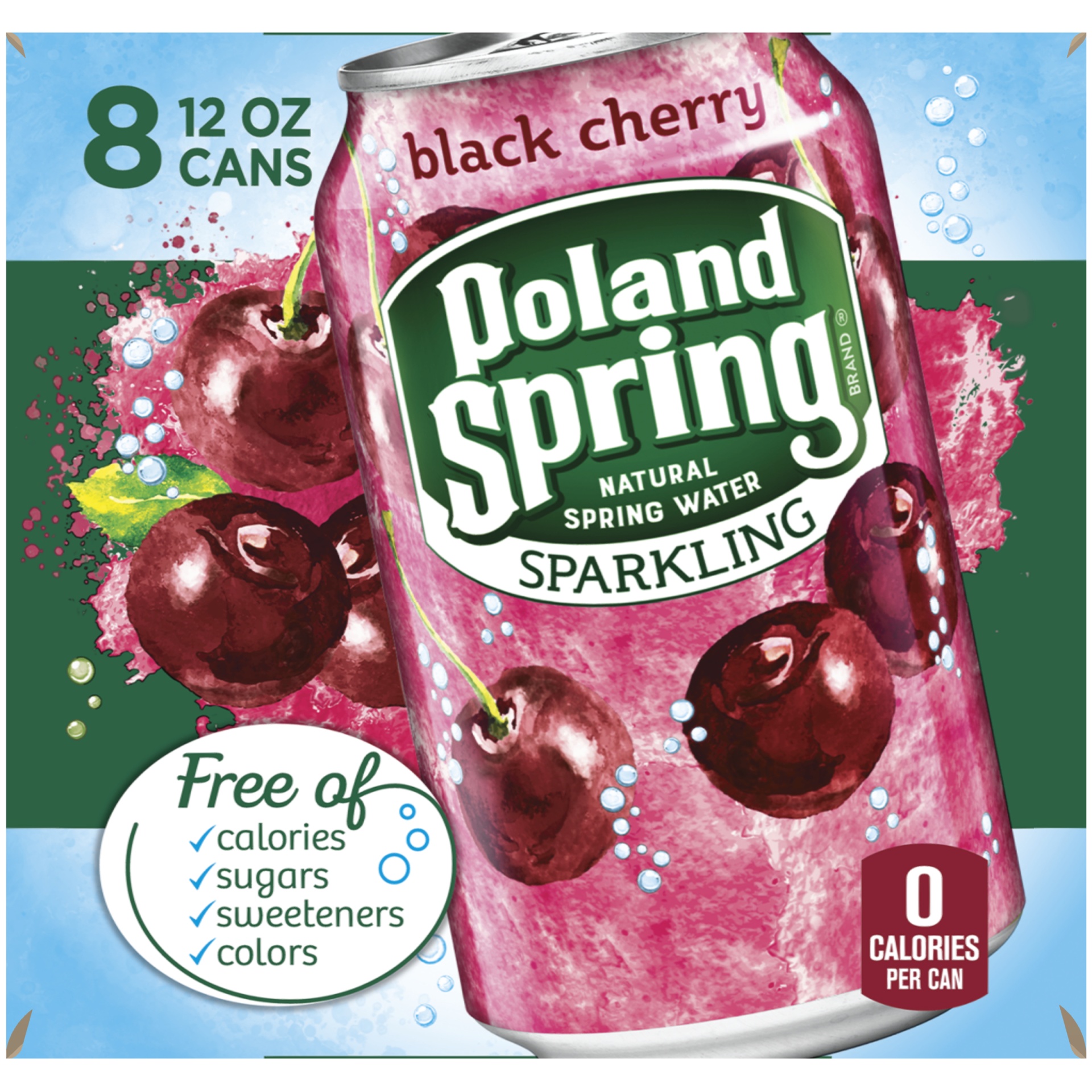 slide 3 of 6, Poland Spring Black Cherry Mineral Water, 8 ct; 12 fl oz