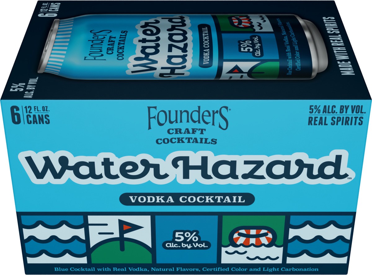 slide 1 of 10, Founders Brewing Co. Brewing Co. Water Hazard, 6 Pack, 12 fl oz Cans, 5% ABV, 6 ct