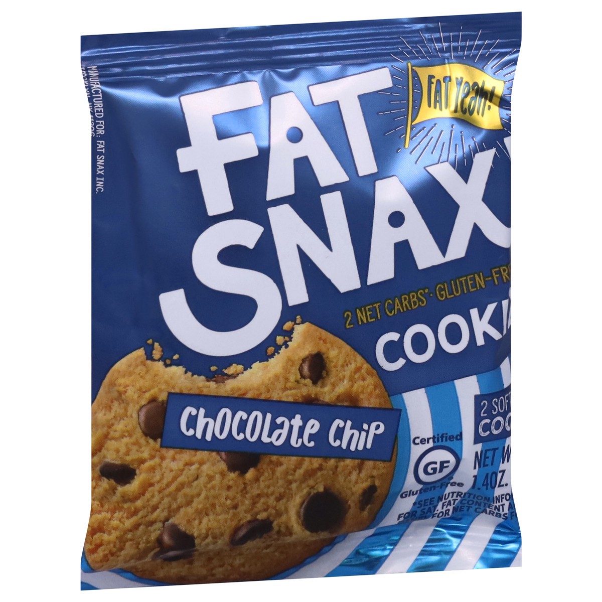 slide 2 of 9, Fat Snax Chocolate Chip Cookies 2 ea, 2 ct