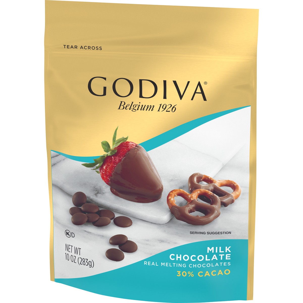 slide 13 of 14, GODIVA Milk Chocolate Premium Baking Chocolate Wafers, 10 oz Bag, 10 oz