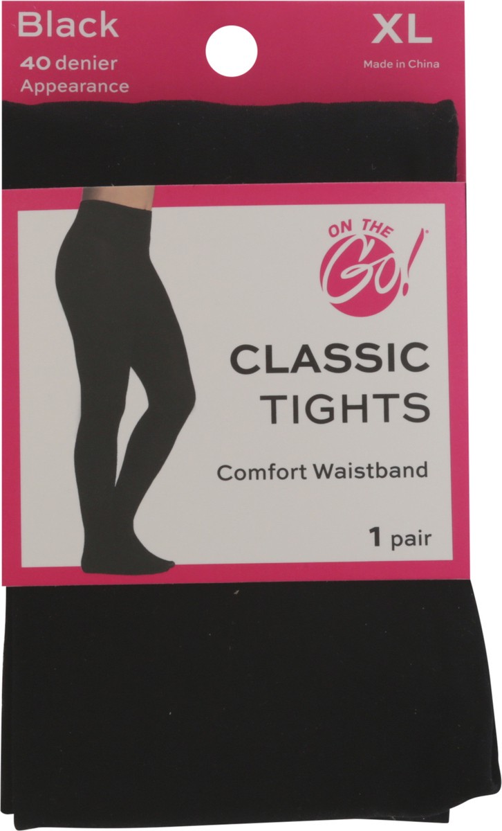slide 3 of 10, Classic Tights Black Xlarge 1 Count, 1 ct