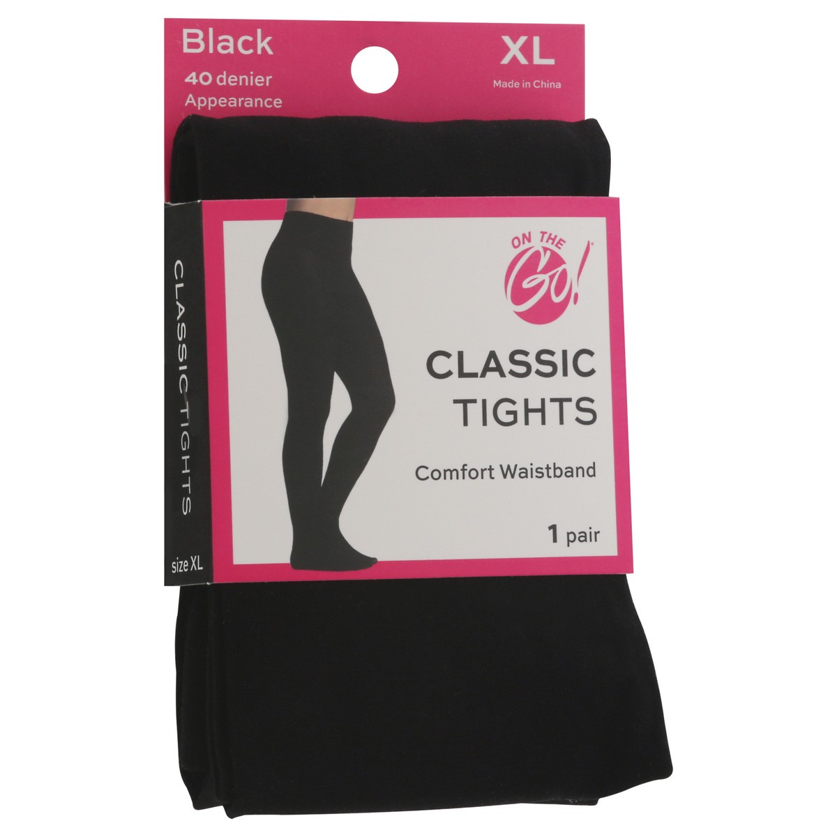 slide 2 of 10, Classic Tights Black Xlarge 1 Count, 1 ct