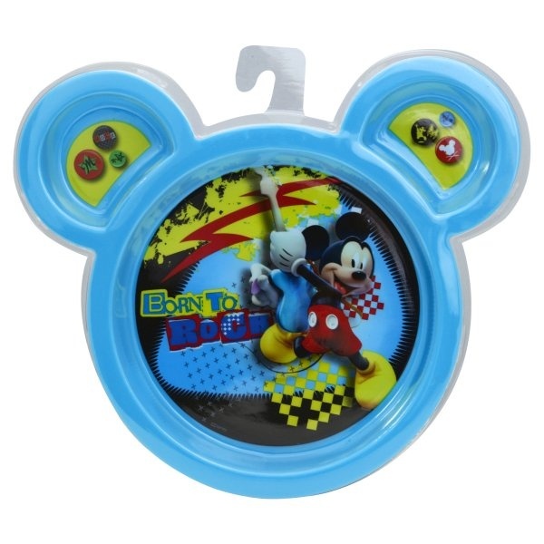 slide 1 of 1, Tomy 3 Section Mickey Plate, 1 ct