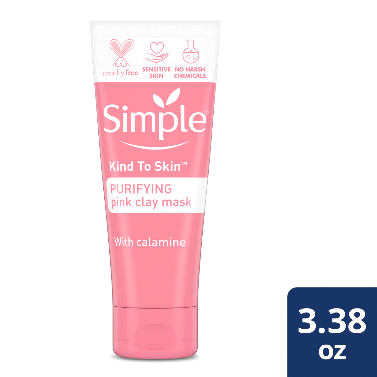 slide 1 of 1, Simple Kind to Skin Calamine Face Mask Pink Clay, 3.38 oz