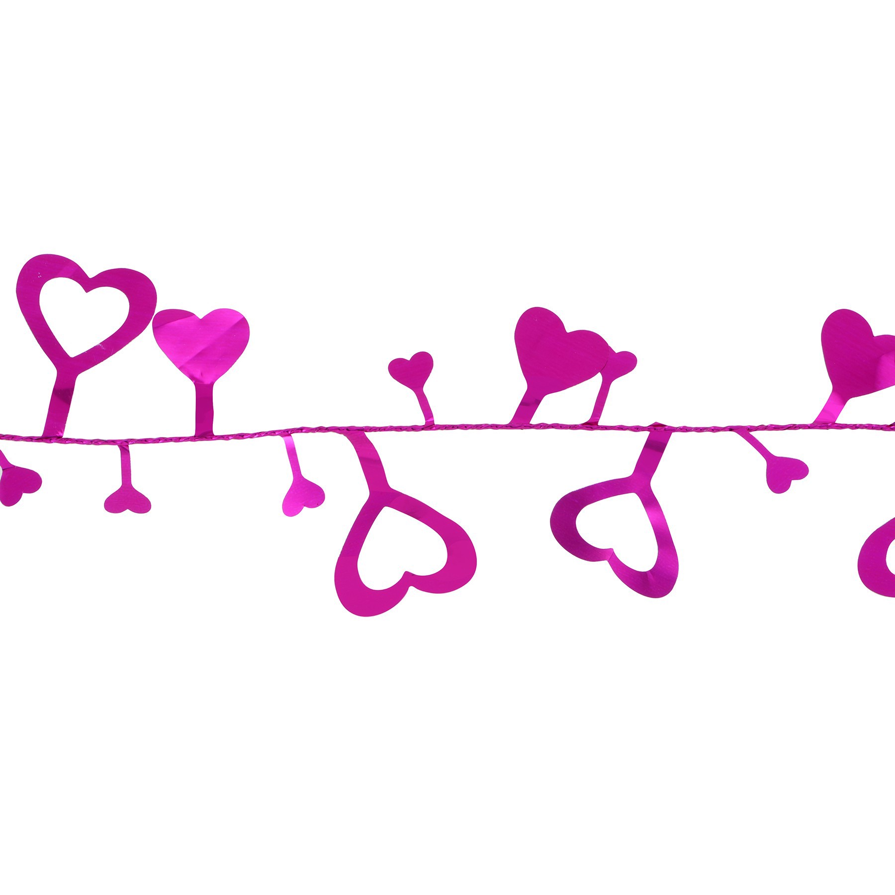 slide 2 of 2, 20ft. Pink Heart Tinsel Garland By Celebrate It, 20 ft