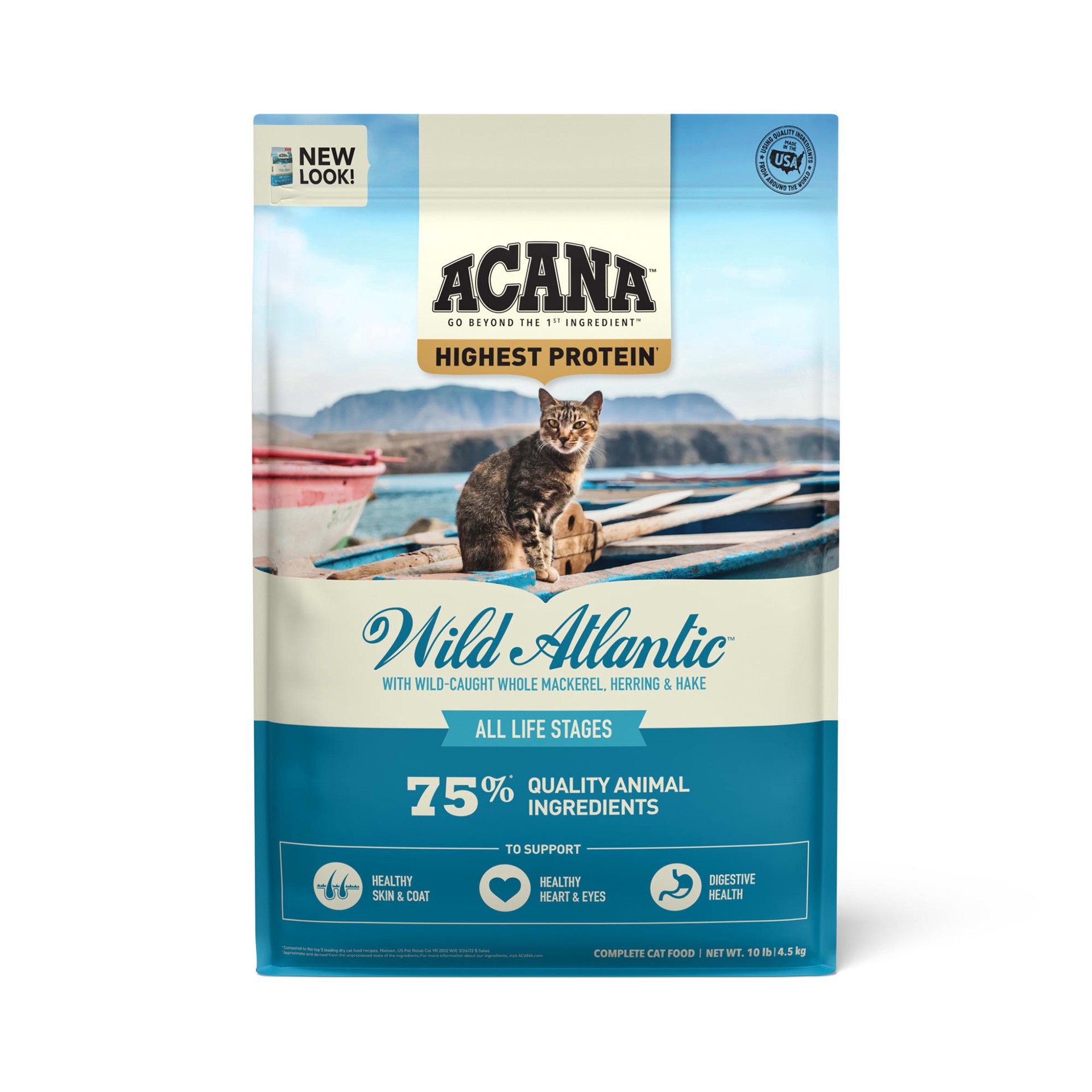 slide 1 of 5, ACANA Wild Atlantic Cat 10LB, 10 lb