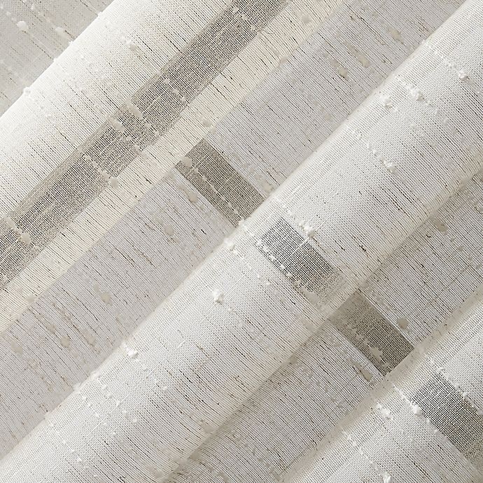 slide 8 of 8, Clean Window Textured Slub Anti-Dust Curtain Panel - Linen, 95 in