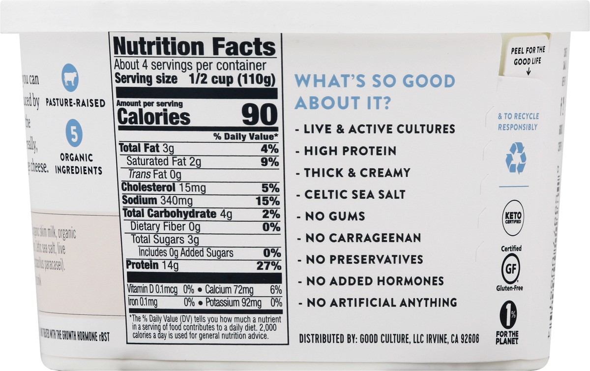 slide 7 of 12, good culture Classic Cottage Cheese 16 oz, 16 oz