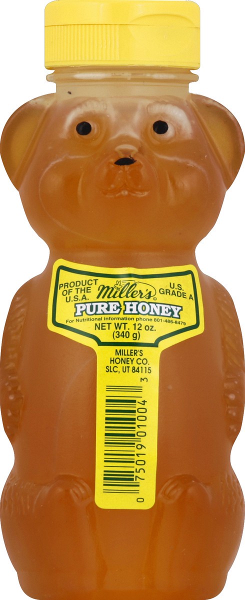 slide 2 of 2, Miller Squeeze Bear Honey, 12 oz