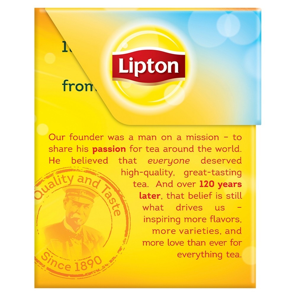 slide 5 of 8, Lipton Unsweetened Black Iced Tea Family Size Bags, 24 ct
