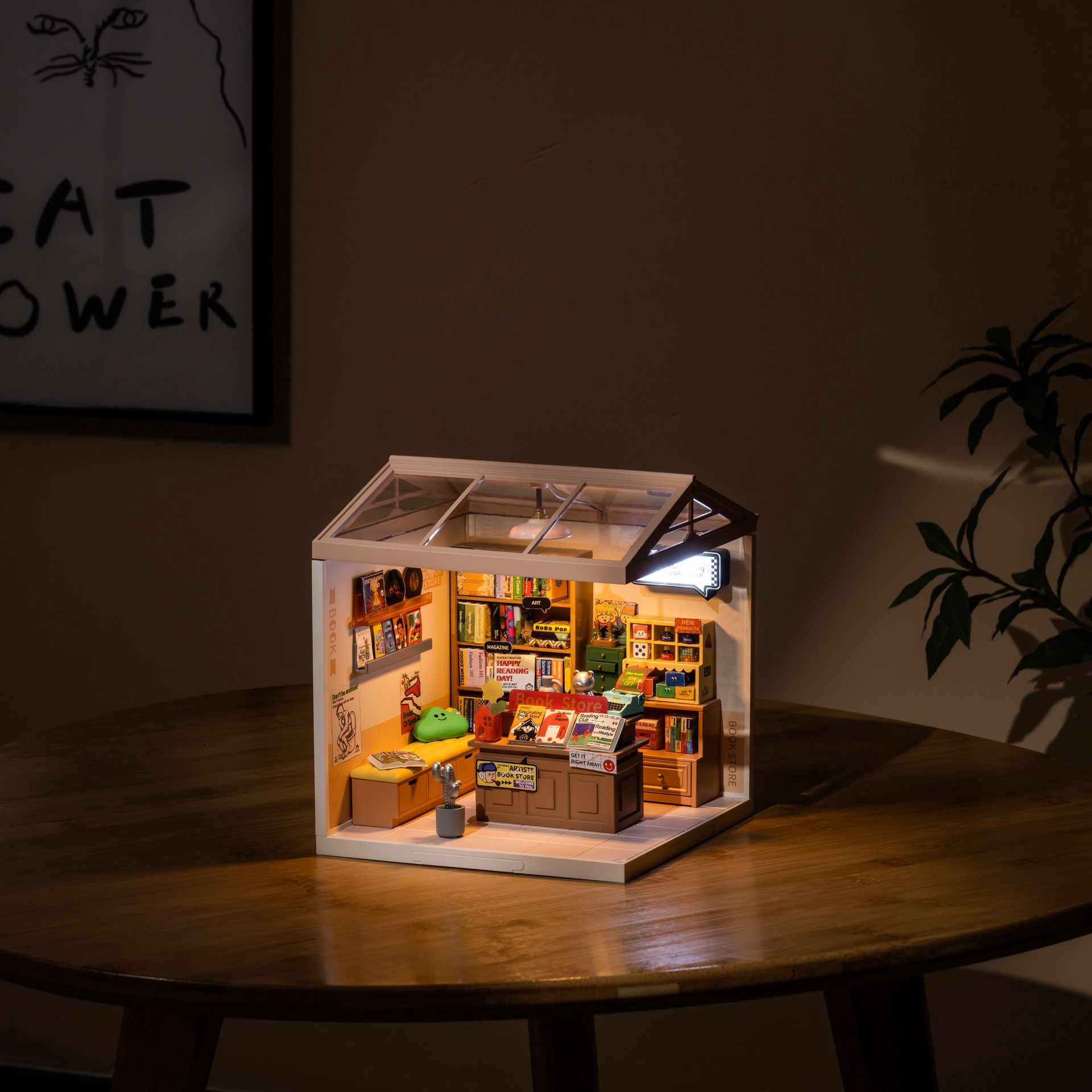 slide 4 of 12, Robotime Rolife Super Creator Diy Miniature Roof Accessory, 6.61 in x 6.41 in x 1.57 in