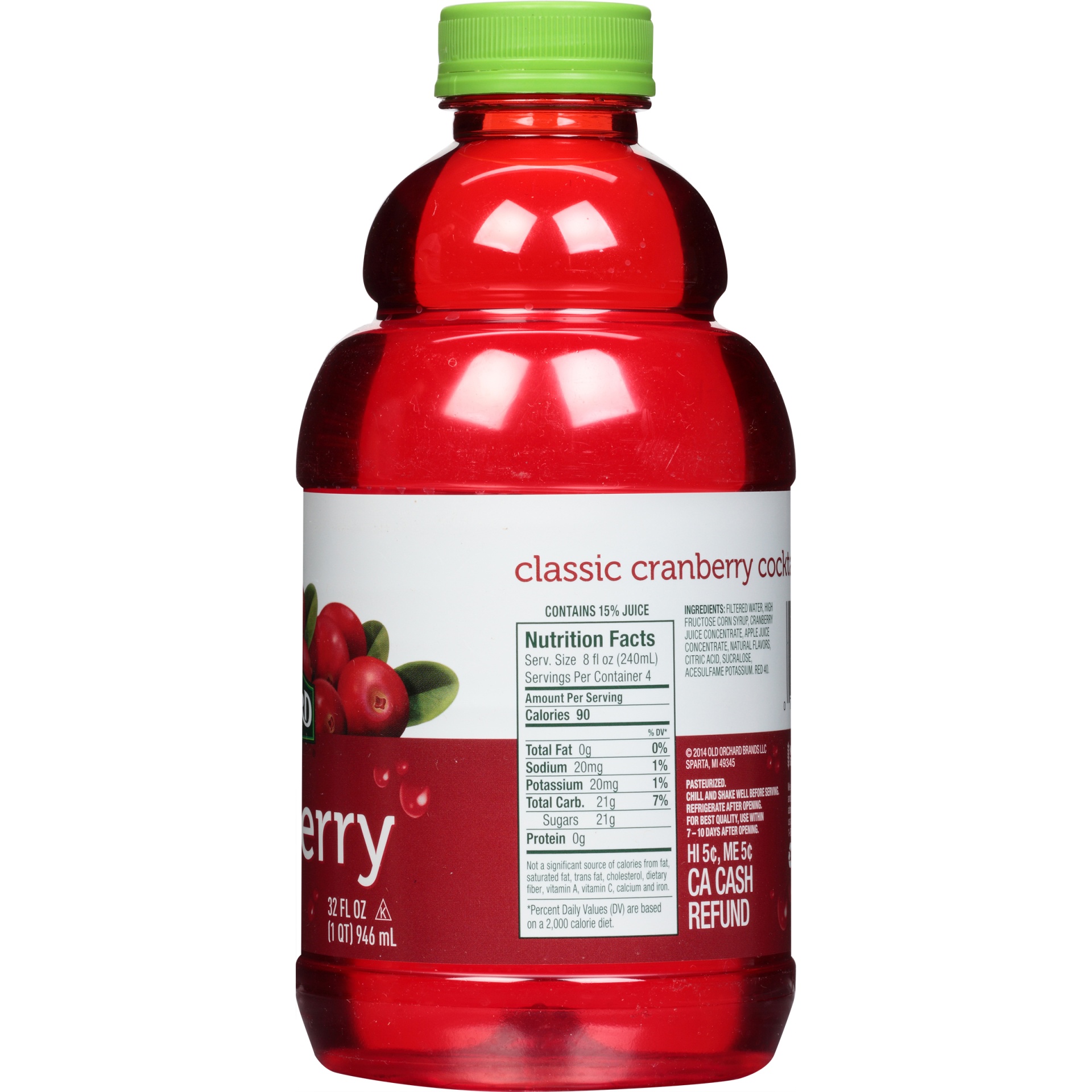 slide 3 of 6, Old Orchard Classic Cranberry Juice Cocktail, 32 fl oz