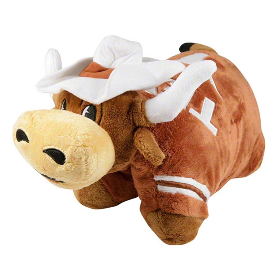 slide 1 of 1, Fabrique Innovations Texas Longhorns Bevo Pillow Pet, 1 ct