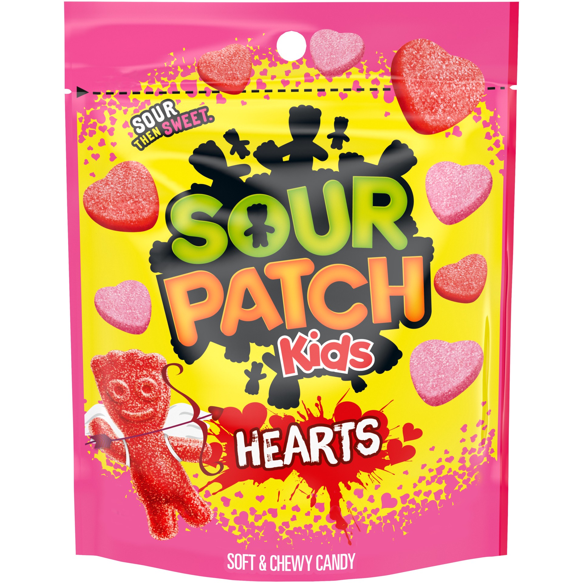 slide 1 of 14, SOUR PATCH KIDS Soft & Chewy Valentines Day Candy Hearts, 10 oz, 10 oz