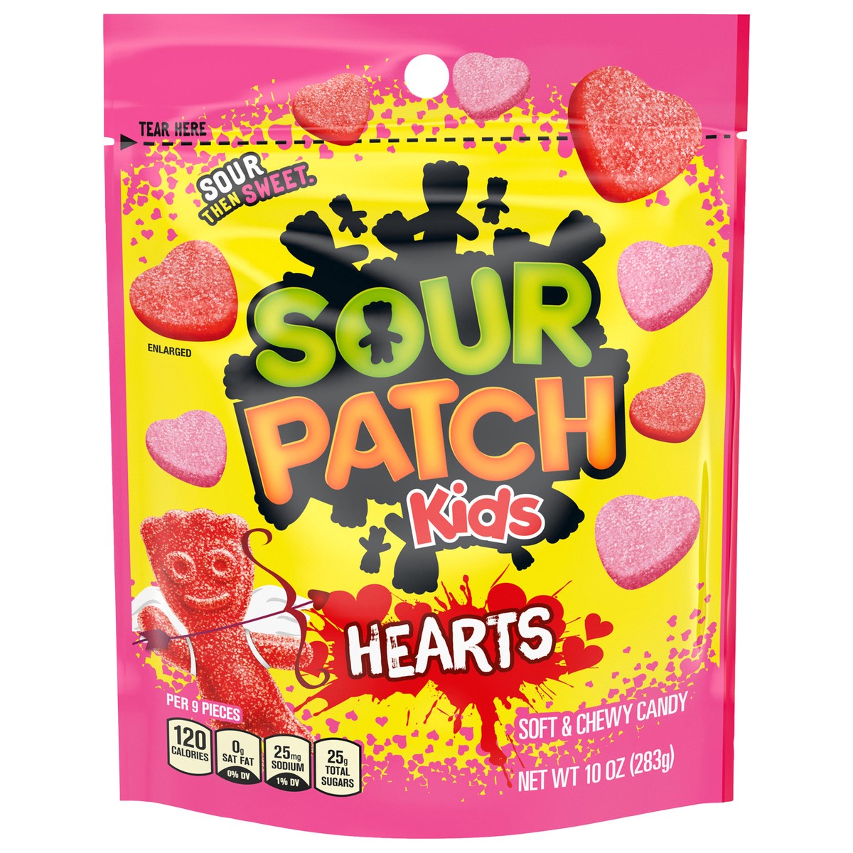 slide 14 of 14, SOUR PATCH KIDS Soft & Chewy Valentines Day Candy Hearts, 10 oz, 10 oz
