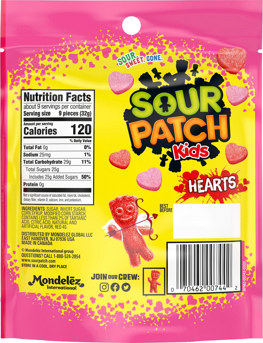 slide 5 of 14, SOUR PATCH KIDS Soft & Chewy Valentines Day Candy Hearts, 10 oz, 10 oz